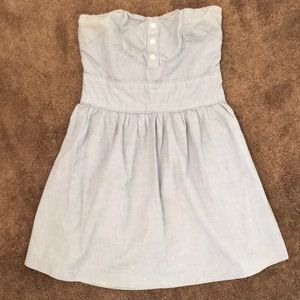 PACSUN Light Blue Strapless Mini Summer Dress